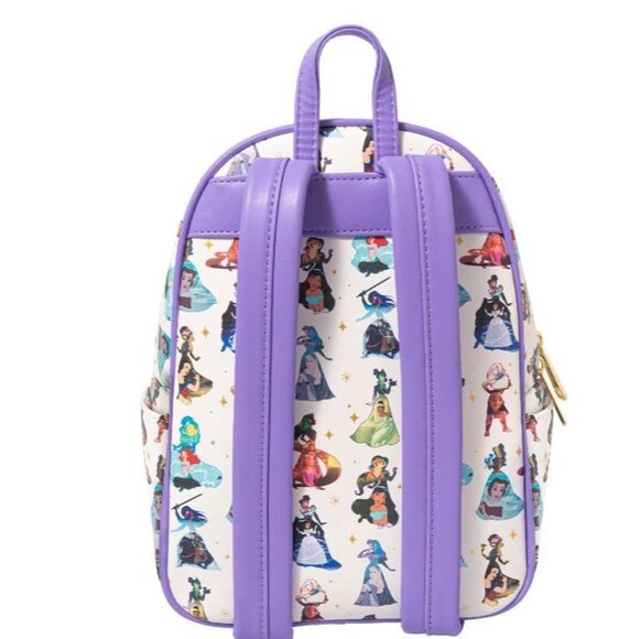 Loungefly x Disney Mini Back Pack Princesses Dress Cinderella Ariel Belle NEW - Picture 2 of 4